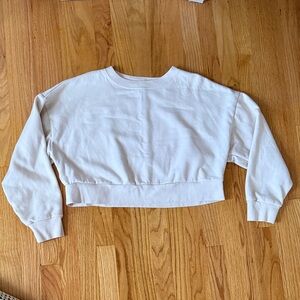 GAP Women's Cream Cropped Sweatshirt, size medium
